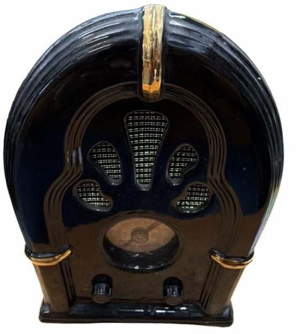 Paul Sebastian 1998 Limited Edition Cathedral AM/FM Radio Black Ceramic